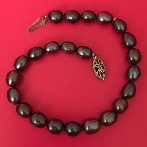 Vintage Purple Pearly Glass Bead Bracelet